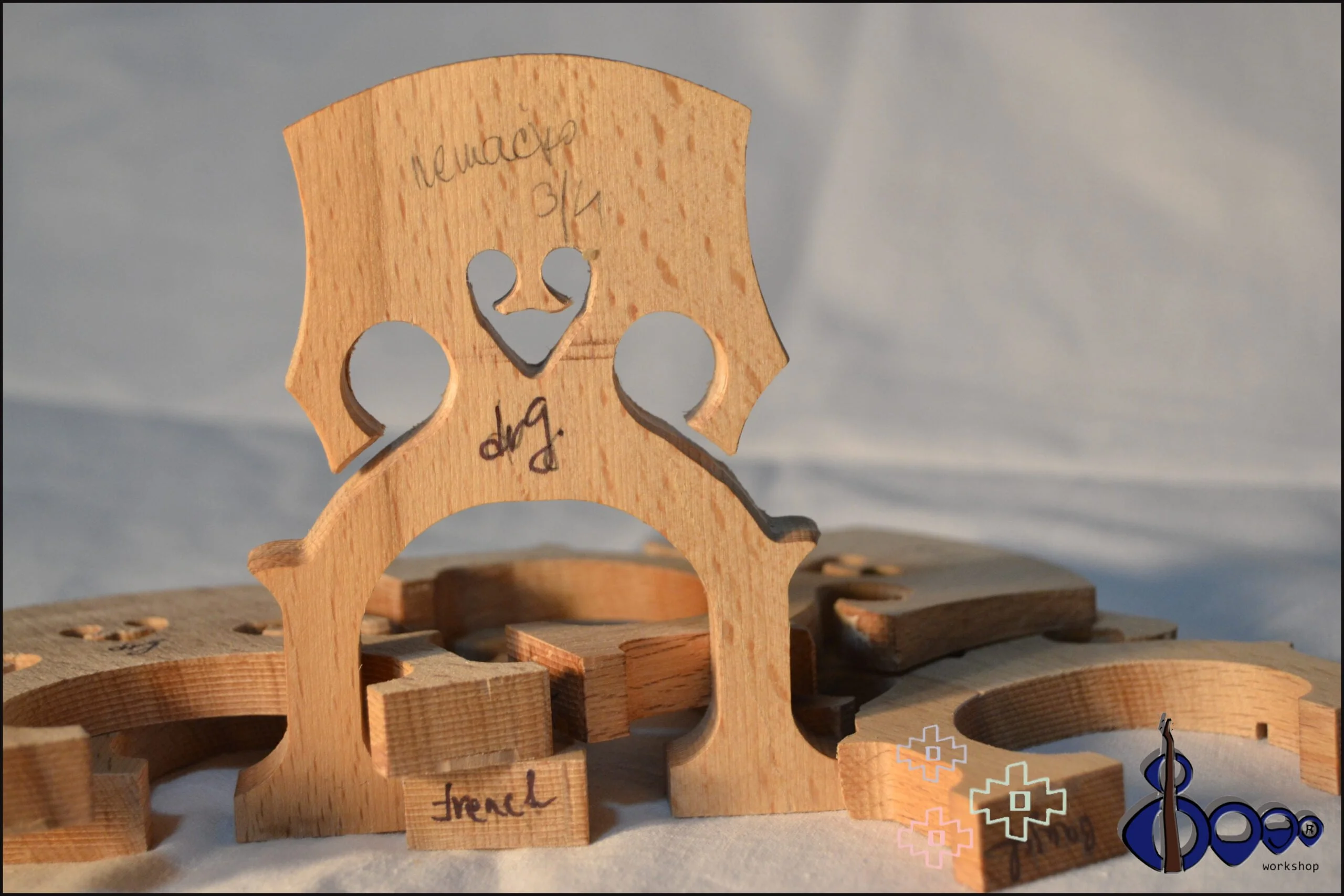 German Cello Bridge dr G performance fit maple model bogoworkshop