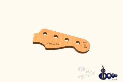Headstock routing template for Fender P Bass AV