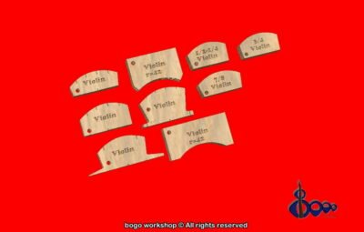 Bridge/ Fingerboard Template set for violin, viola, cello and double bass