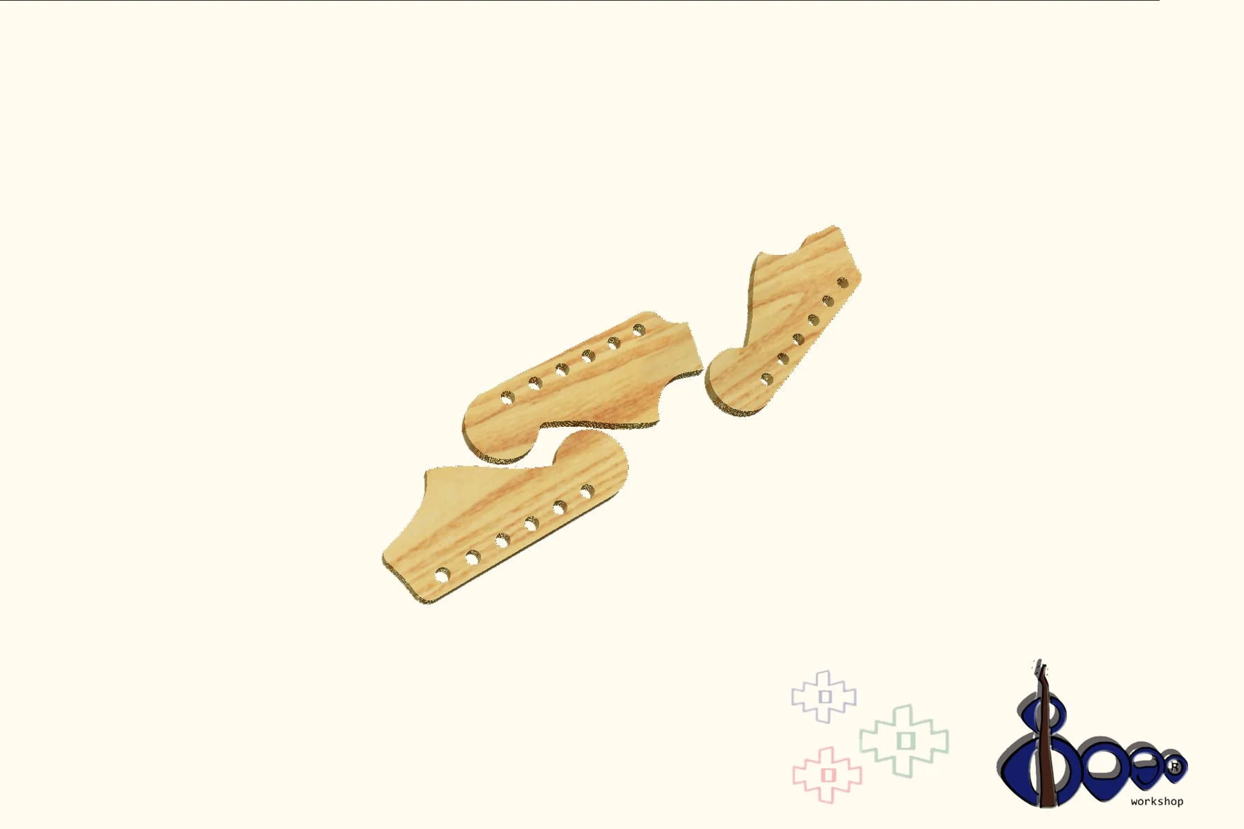 Fender headstock routing template (M-15/20)